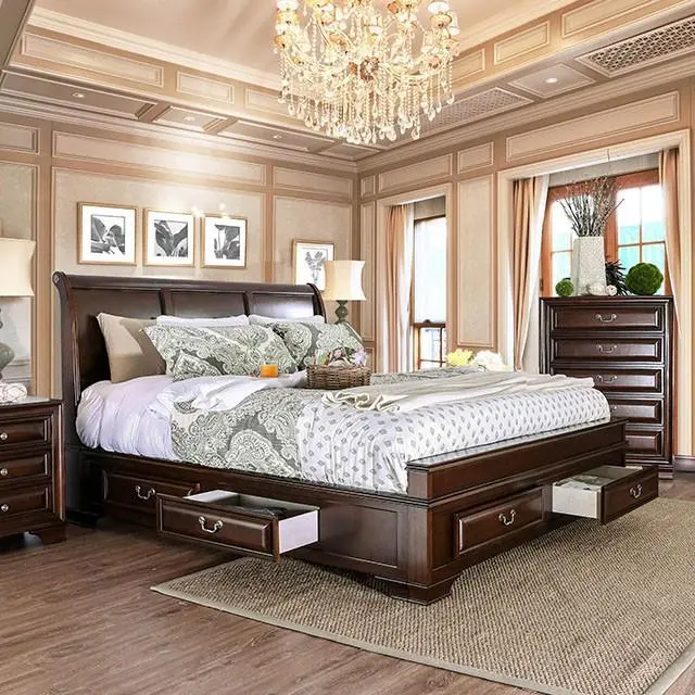 Brandt Bed Chrome & Gray 1