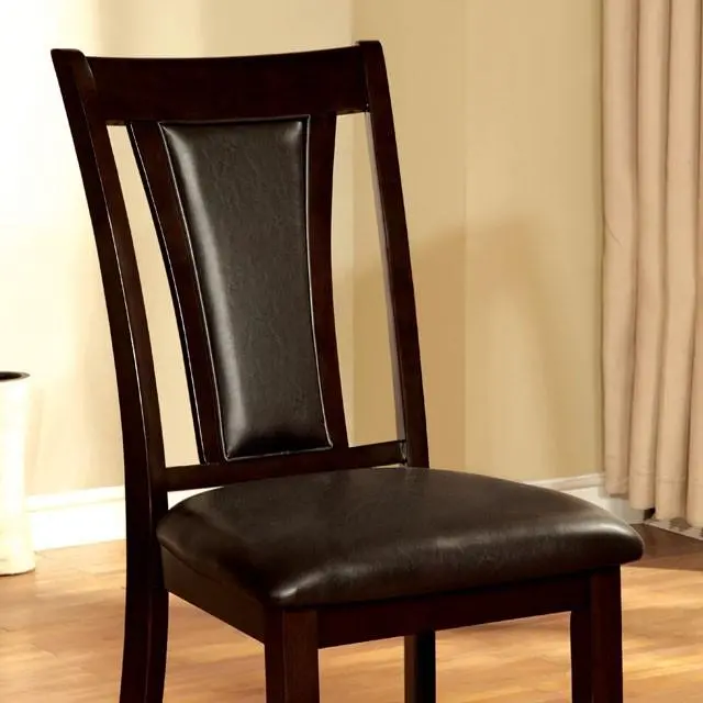 Brent Dark Cherry/Espresso Side Chair (2/Ctn) 1