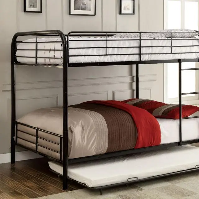 Brocket Black Metal Full/Full Bunk Bed 1