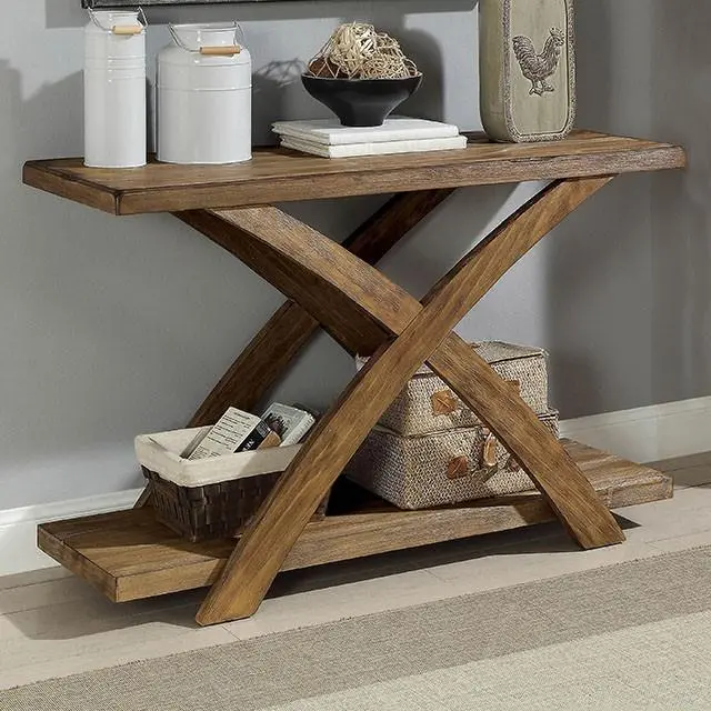 Bryanna Antique Light Oak Sofa Table 1