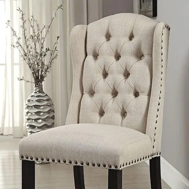 Wingback Chair, Beige (2/Ctn) 1