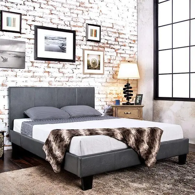 Winn Park Cal.King, E.King, Twin, & Full Bed Chrome, Gray, Brown, & Chrome 6