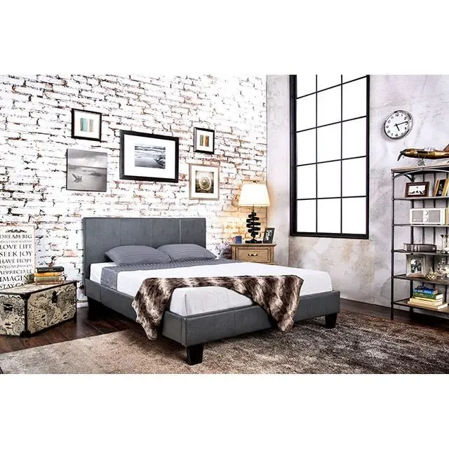 Winn Park Cal.King, E.King, Twin, & Full Bed Chrome, Gray, Brown, & Chrome 7