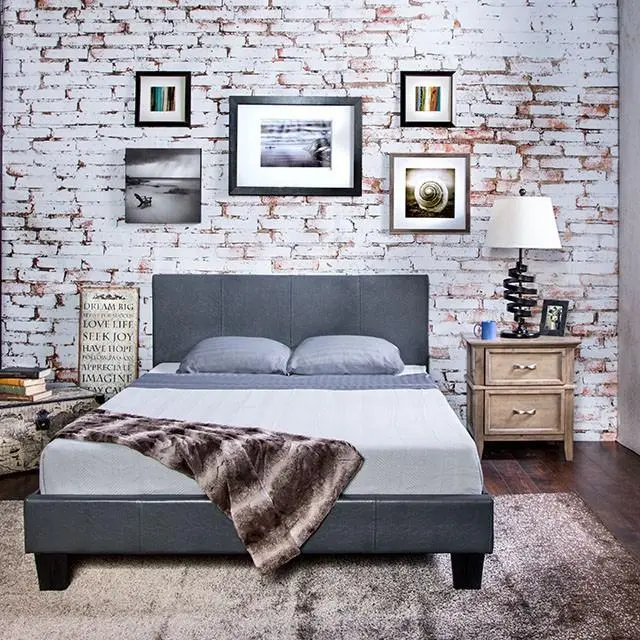 Winn Park Cal.King, E.King, Twin, & Full Bed Chrome, Gray, Brown, & Chrome 11