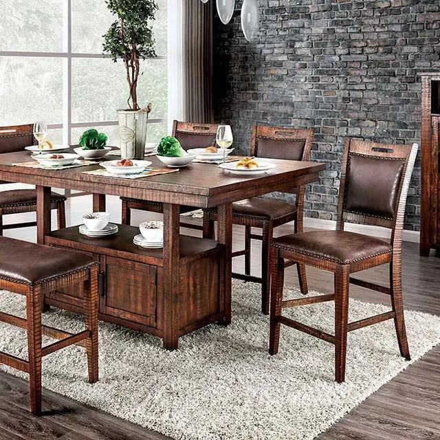 Wichita 6 Pc Counter Ht Table Set With Bench 1
