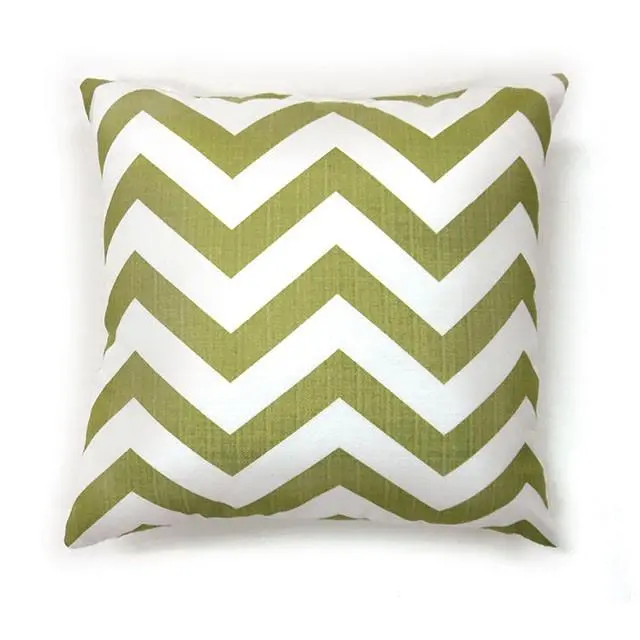 Zoe 22" X 22" Pillow, Green Chevron (2/Ctn) 1