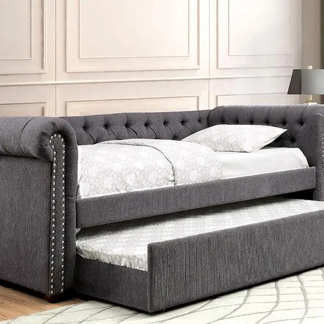 Leanna Gray Daybed W/ Trundle, Gray 1
