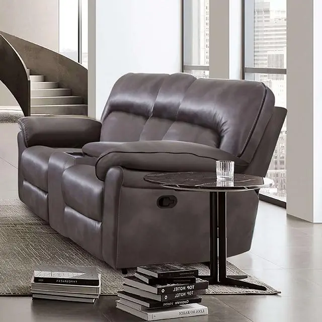 Josias Loveseat, Dark Gray Leatherette 1