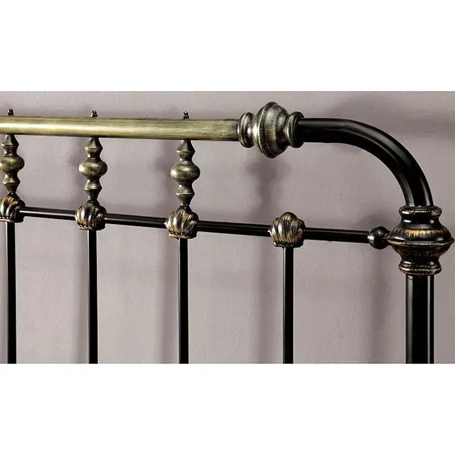 Riana Antique Black Metal E.King, Full, Queen, & Twin Bed 3