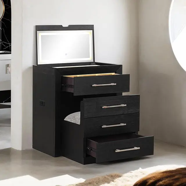 Ashbourne Bedside Vanity Set With Stool Contemporary 1