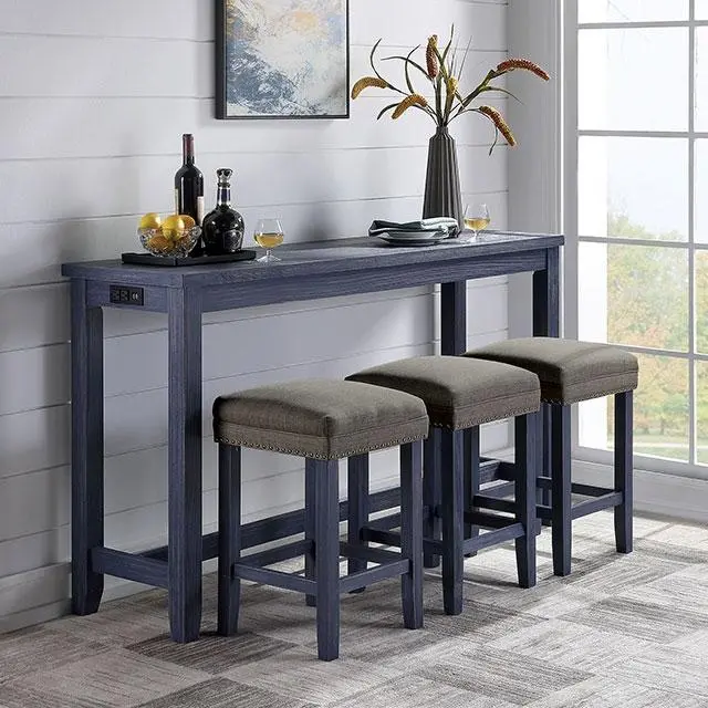 Caerleon 3 & 4 Piece Counter Ht. Set Gray & Blue 4