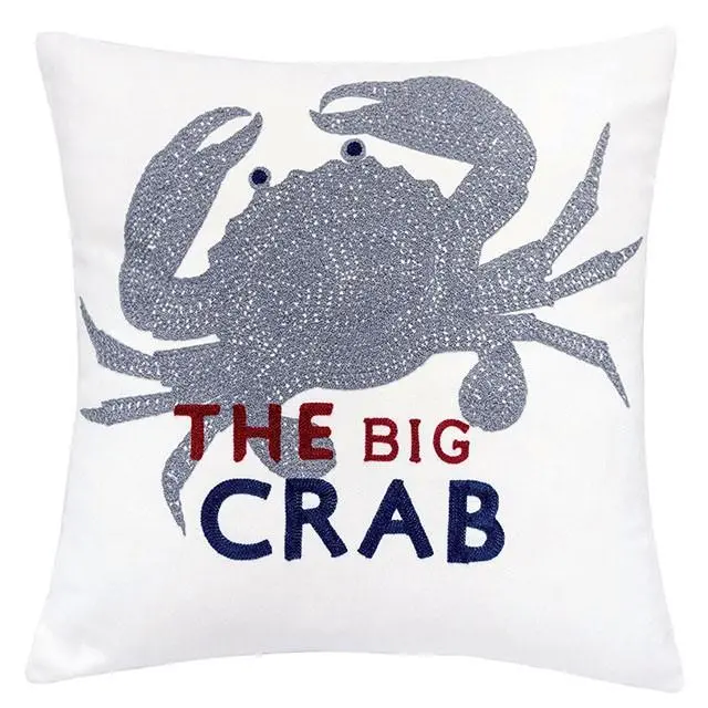 Jody White 20" X 20" Pillow, Crab 1
