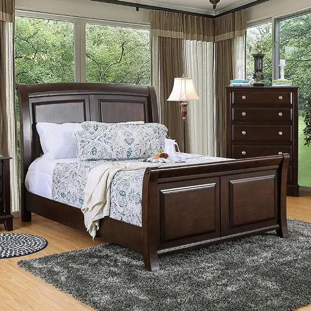 Litchville Brown Cherry Cal.King, E.King, & Queen Bed 1