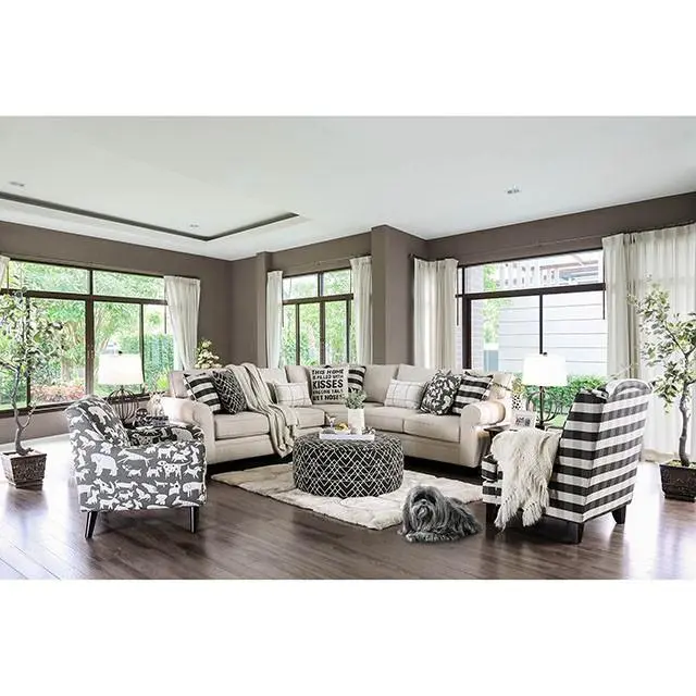 Patricia Ivory/Black Animal Pattern Chair 2