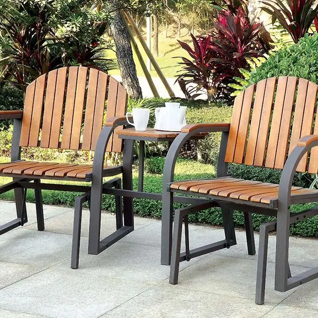 Perse Dark Gray/Oak Rocking Chair 1