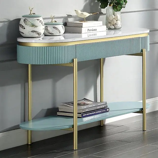 Koblenz Sofa Table, Light Teal 1