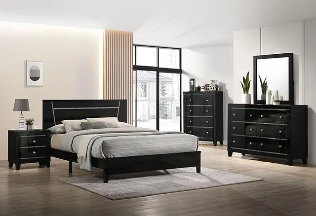Magdeburg Cal.King Bed, Black & White 2