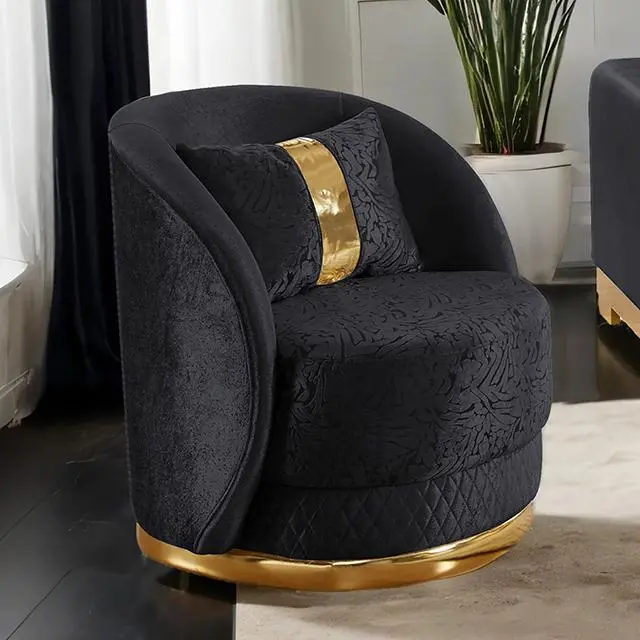 Valdosta Chair Black & Beige 1