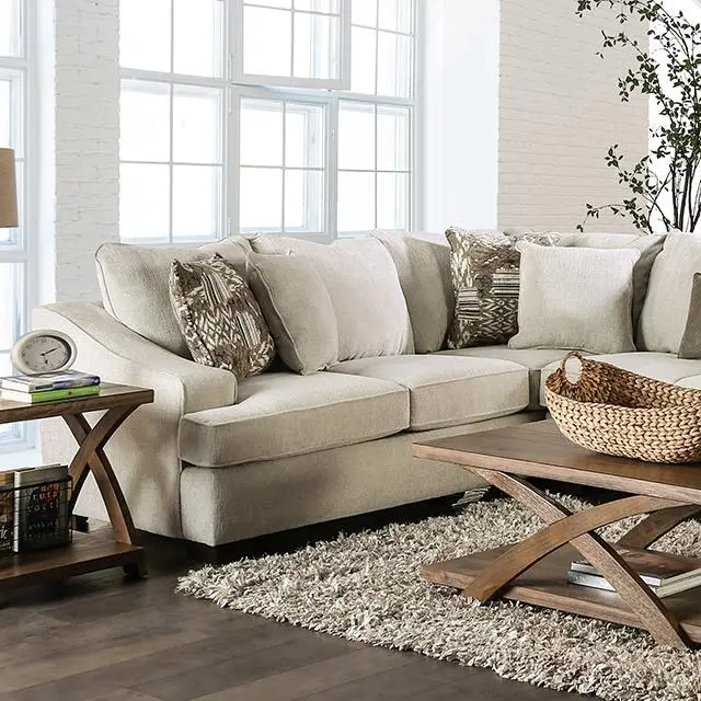 Mornington Sectional, Ivory/Brown 1