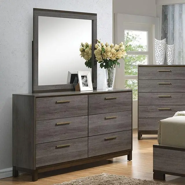Manvel Two-Tone Antique Gray Dresser 1