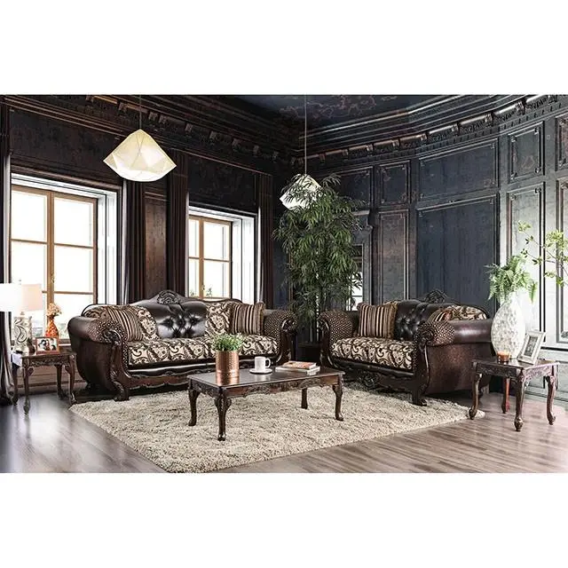 Quirino Light Brown/Dark Brown Sofa 2