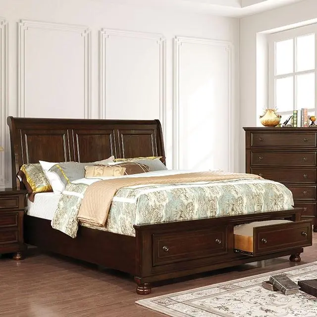 Castor Brown Cherry Queen, E.King, & Cal.King Bed 1