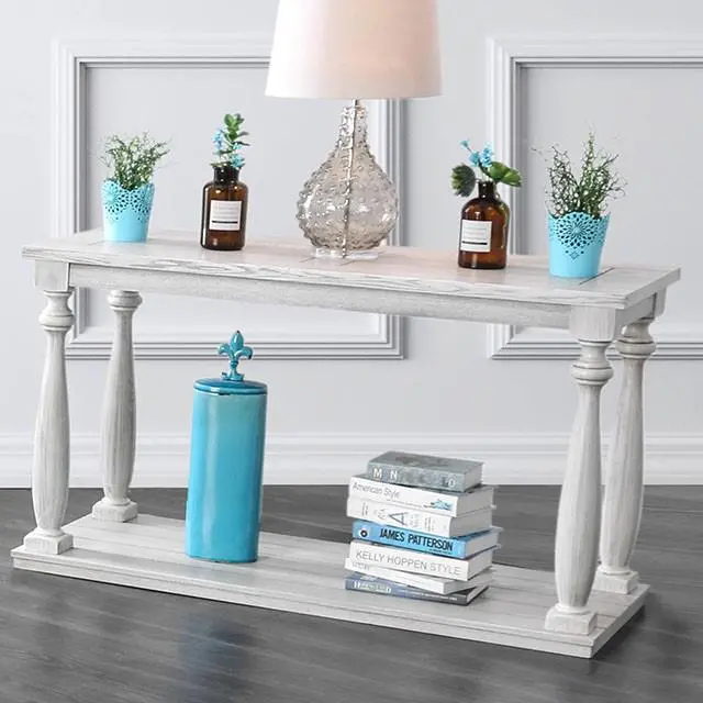 Arlington Antique White Sofa Table 1