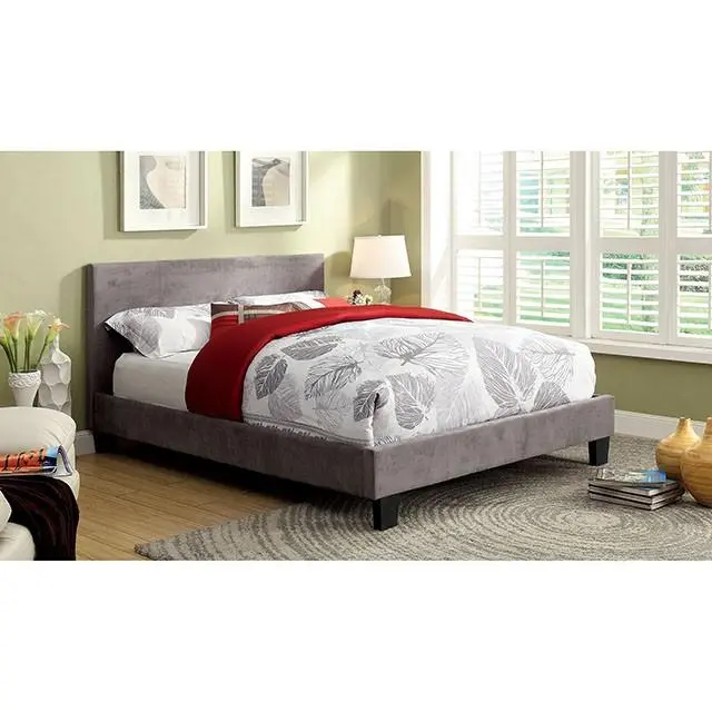 Winn Park Cal.King, E.King, Twin, & Full Bed Chrome, Gray, Brown, & Chrome 2