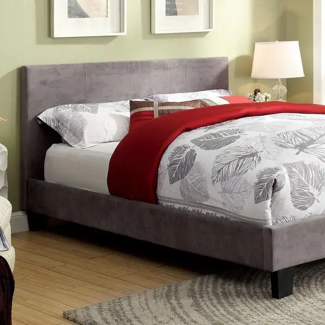 Winn Park Cal.King, E.King, Twin, & Full Bed Chrome, Gray, Brown, & Chrome 1