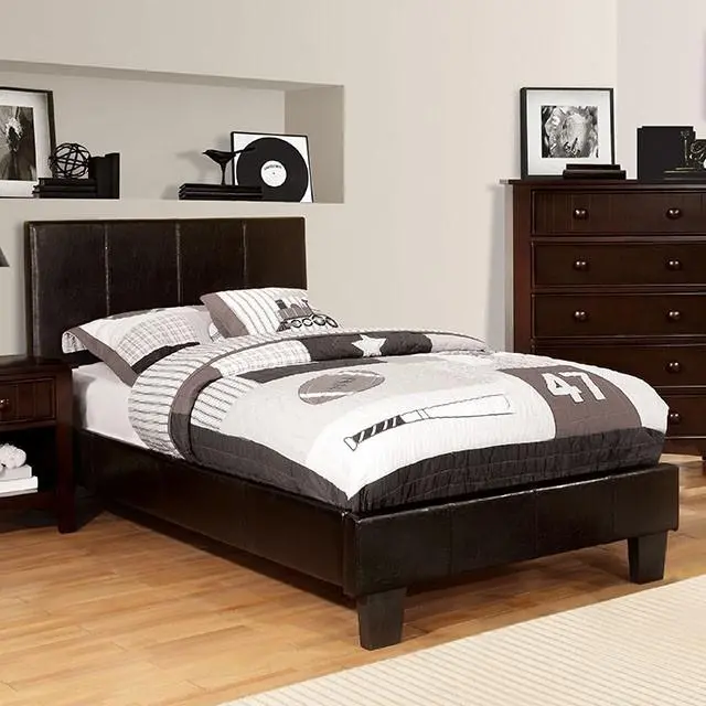 Winn Park Cal.King, E.King, Twin, & Full Bed Chrome, Gray, Brown, & Chrome 4