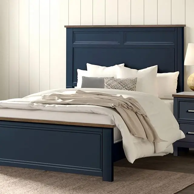 Pinetop 4 & 5 Piece Twin Bedroom Set White & Blue 1