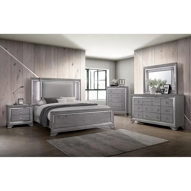 Alanis Light Gray Night Stand 2