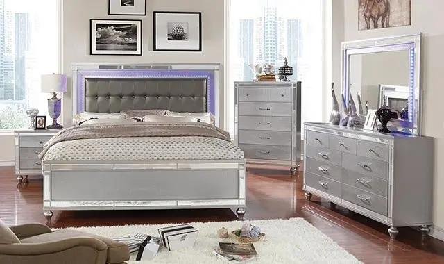 Brachium Bed White & Silver 1