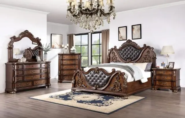 Esparanza Night Stand, Brown Cherry 2