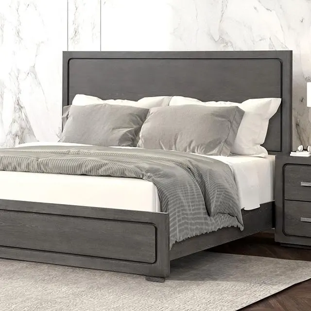 Crowthorne E.King & Queen Bed Grey & White 1