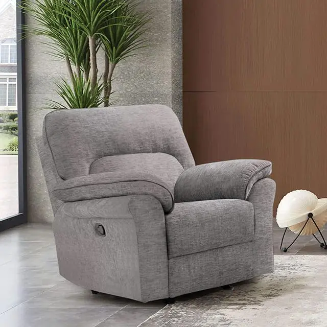 Josias Glider Recliner, Light Gray Fabric 1
