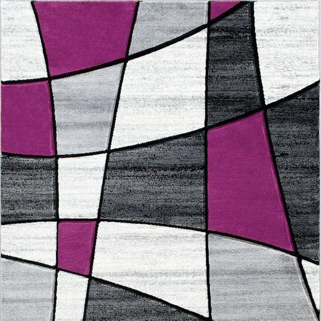 Niksar Gray/Purple 5' X 7' Area Rug 1