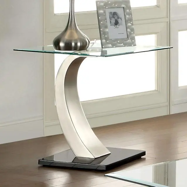 Roxo Satin Plated/Black End Table 1
