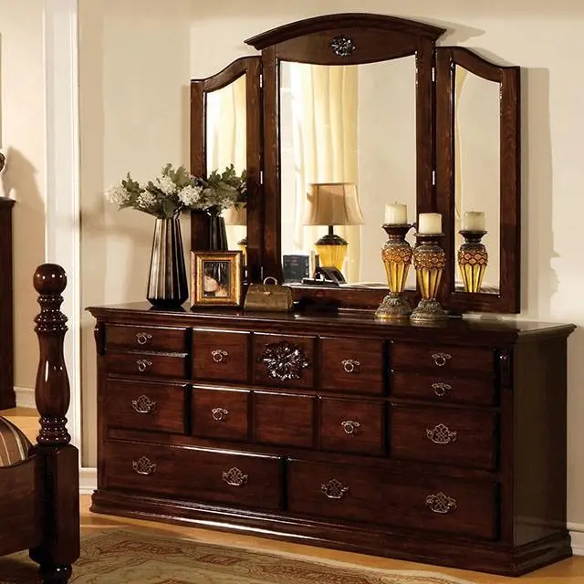 Tuscan Ii Glossy Dark Pine Dresser 1