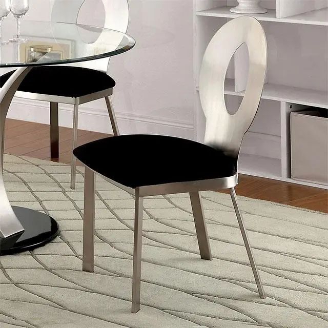 Valo Silver/Black Side Chair (2/Ctn) 1