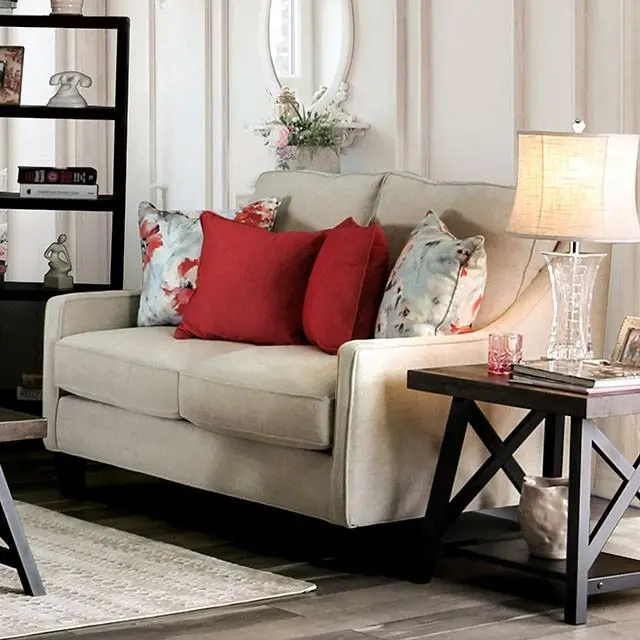 Nadene Ivory Love Seat 1