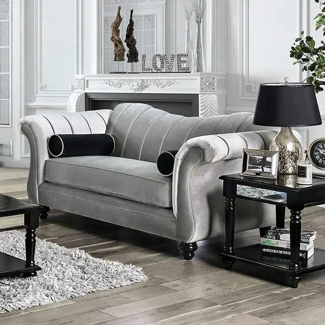 Marvin Pewter Love Seat 1