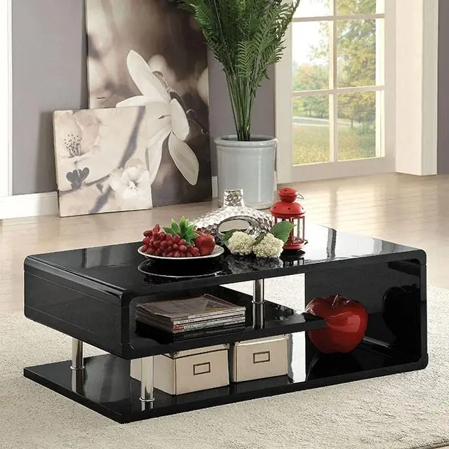 Ninove Black/Chrome Coffee Table 1