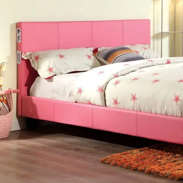 Evans Bed Espresso & Pink 2