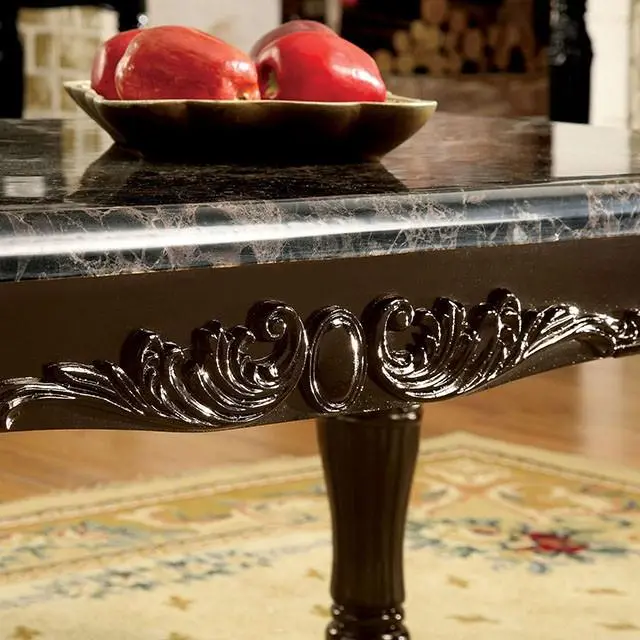 Brampton Espresso/Black Faux Sofa Table 2