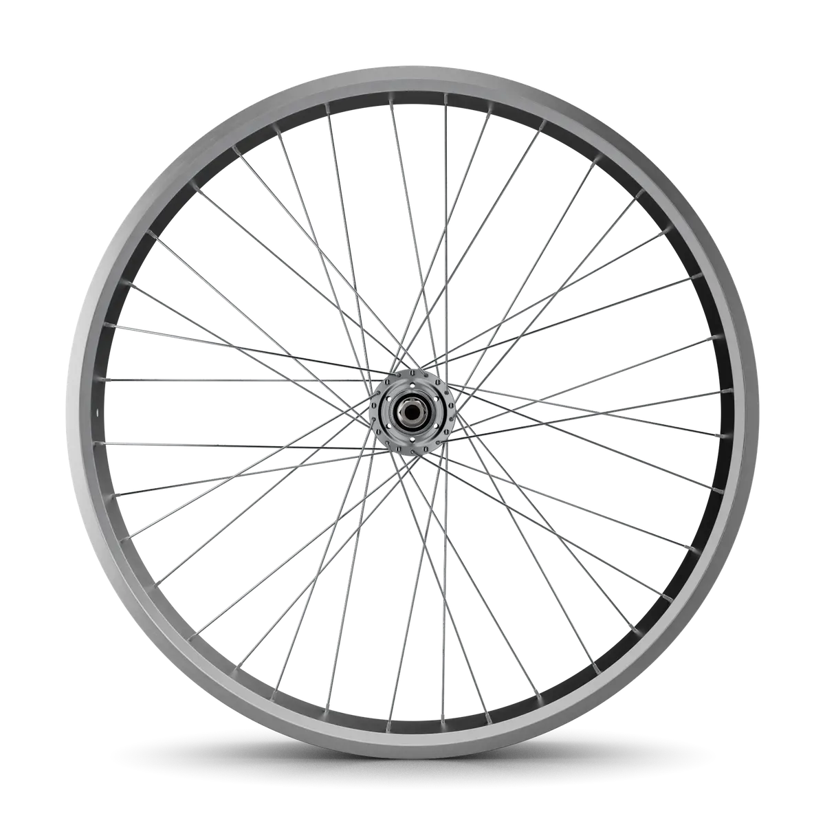26" Fat Tire Coaster Brake Beach Cruiser Wheel Set (Silver) 2