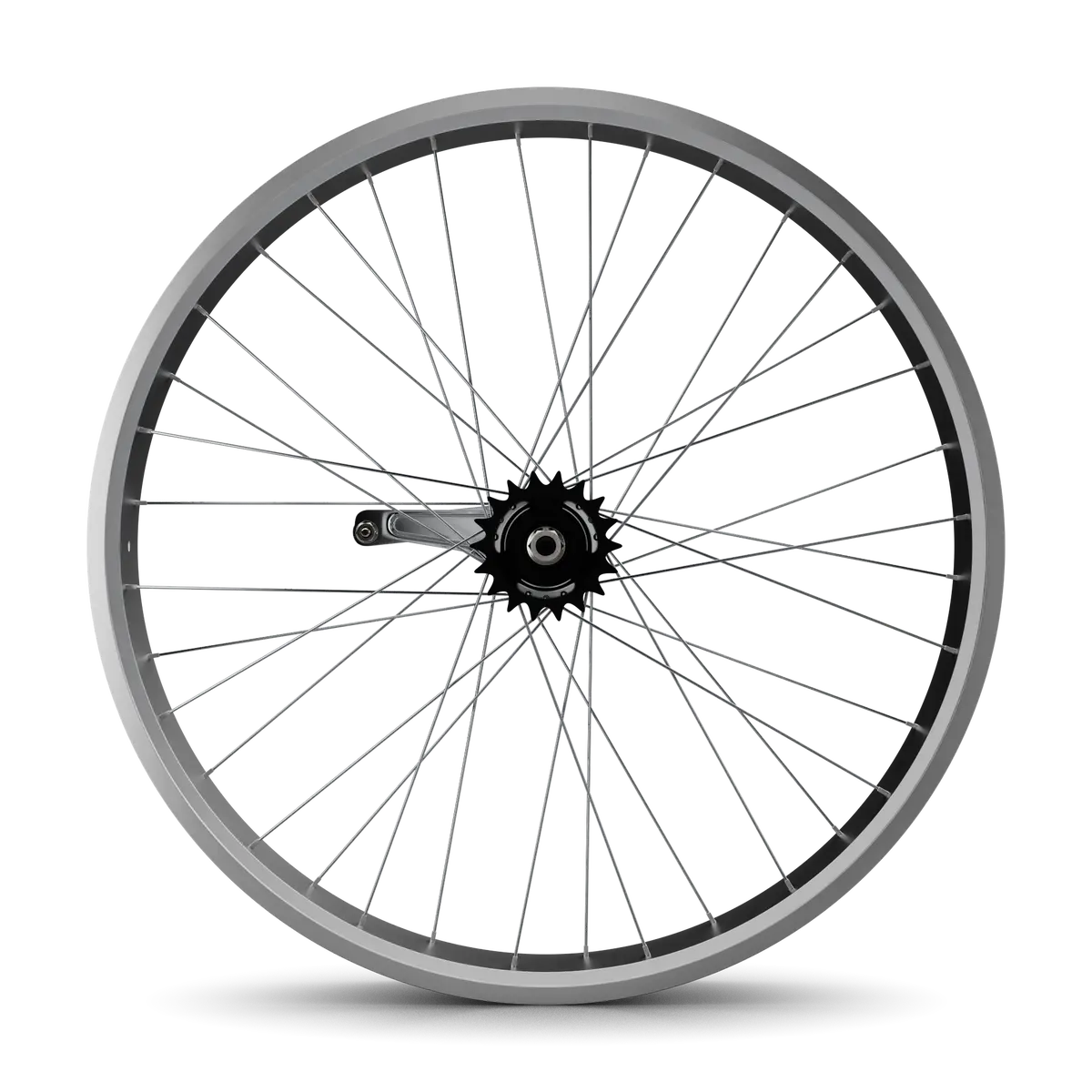26" Fat Tire Coaster Brake Beach Cruiser Wheel - Silver - Rear Wheel Only 1