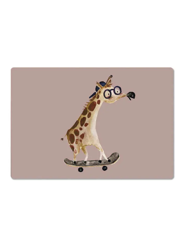 Frühstücksbrettchen "Giraffe Auf Skateboard" 1