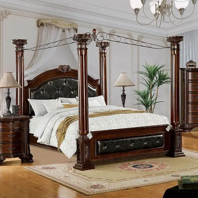 Mandalay Brown Cherry Queen Bed 1