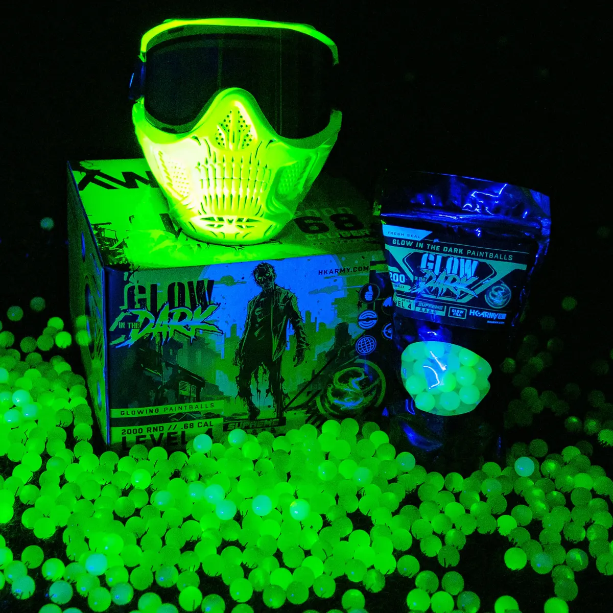 Glowball™ Glow-In-The-Dark Paintballs - 500 Rounds 2